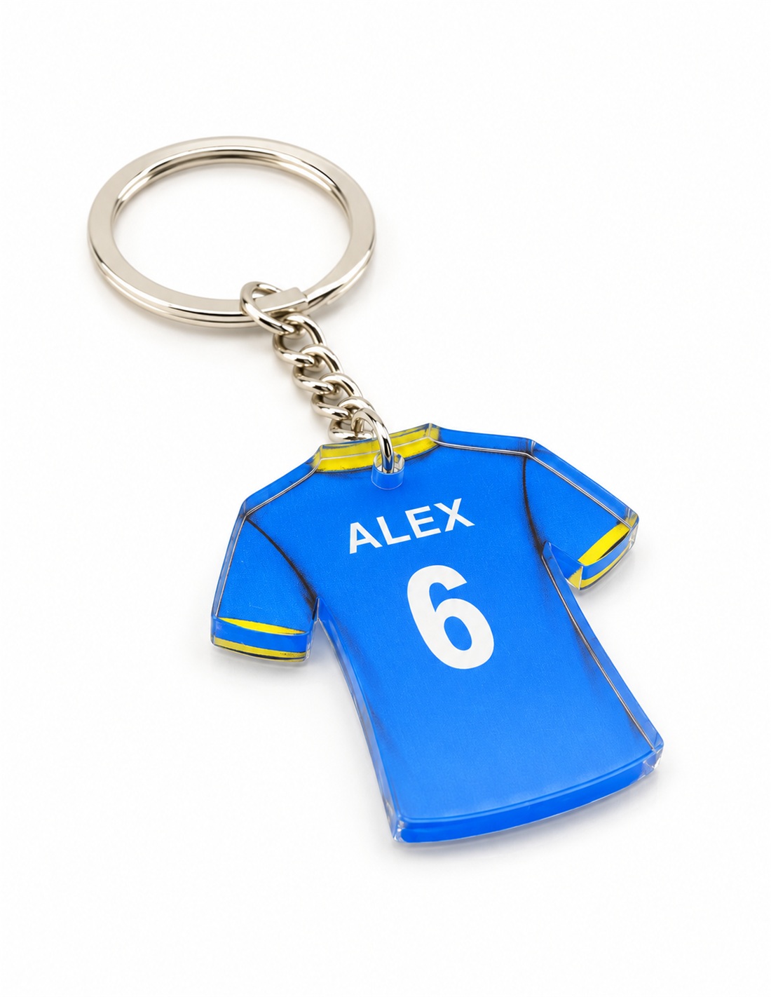 Acrylic jersey keychain · Football example